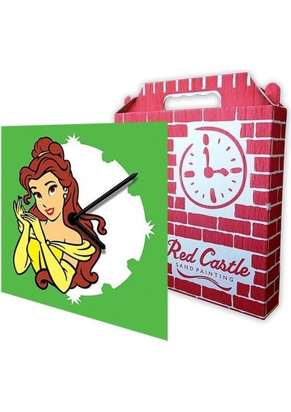 Disney Bella Saat Clock Kum Boyama Seti Red Castle S 0015