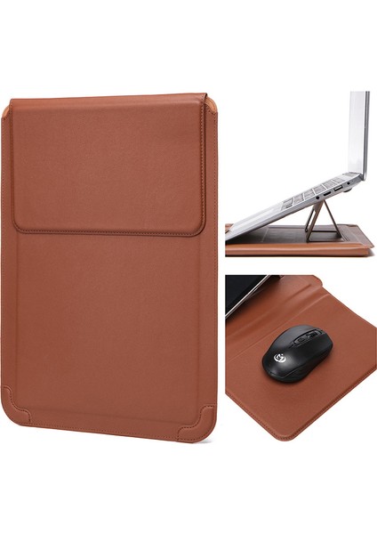 12 13.3 Inç Laptop Çantası Pu Deri Ultra Ince Katlanır Stand Dizüstü Taşıma Çantası msı (Yurt Dışından) fiyatları