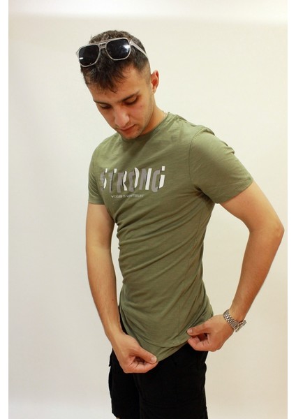 Caz 4064 Erkek Baskılı Bisiklet Yaka T-Shirt fiyatları