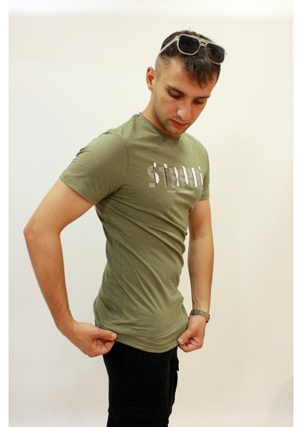 Caz 4064 Erkek Baskılı Bisiklet Yaka T-Shirt modelleri