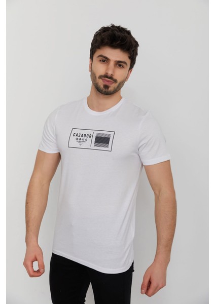 Caz 4198 Bisiklet Yaka Baskılı Erkek Tshırt fiyatları