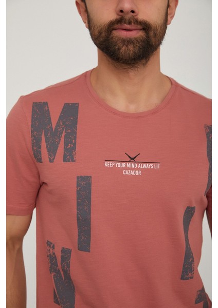 Caz 4089 Bisiklet Yaka Baskılı Erkek T-Shırt modelleri