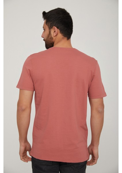 Caz 4089 Bisiklet Yaka Baskılı Erkek T-Shırt fırsatları