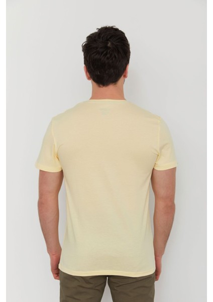 Caz 4198 Bisiklet Yaka Baskılı Erkek Tshırt fırsatları