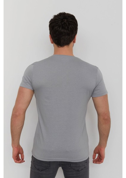 Caz 4086 Erkek Baskılı Bisiklet Yaka T-Shırt modelleri