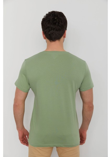 Caz 4086 Erkek Baskılı Bisiklet Yaka T-Shırt fırsatları