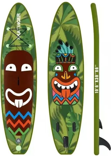 Lethe Boards Crazy Tribe Yoga Sup Skatinger Ultra Dengeli D-Ring 11’ x 34″ x 6″ / 335 x 86 x 15 cm Touring-Yoga Paddle Board 200KG Kapasiteli Su Geçirmez Telefon Kılıfı