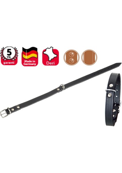 Karlıe Deri Boyun Tasma 47CM-18MM Siyah