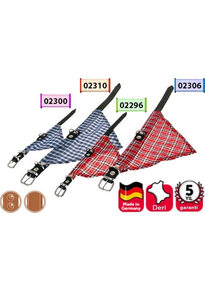 Karlıe Deri Bandanalı Boyun Tasma 47CM Mavi