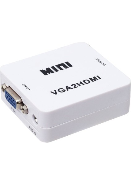 5'li Powermaster PM-18698 VGA To HDMI Ses Çıkışlı Mini Model Dönüştürücü