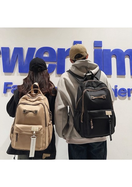 Ortaokul Öğrencilerinin Okul Çantaları, Erkek Üniversite Kampüsü Basit Ortaokul Öğrencilerinin Erkek Kirlenmeye Dayanıklı Büyük Kapasiteli Lise Öğrencilerinin Sırt Çantaları (Yurt Dışından) fırsatları