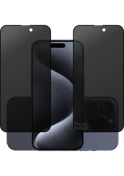 iPhone15 Pro Gizli Hayalet Cam Ekran Koruyucu 2'li Paket