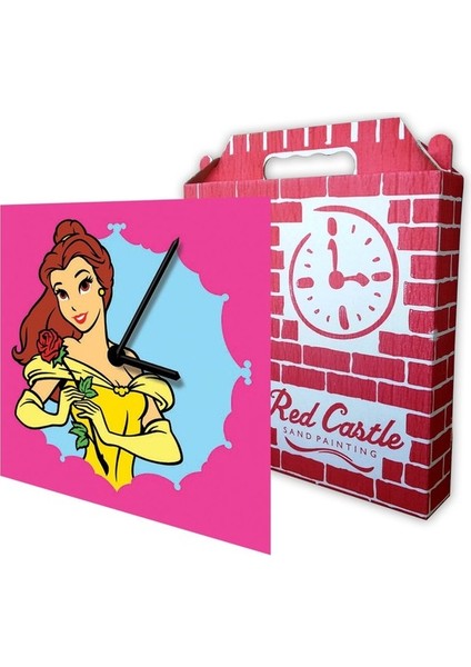 Disney Bella Saat Clock Kum Boyama Seti Red Castle S 0016