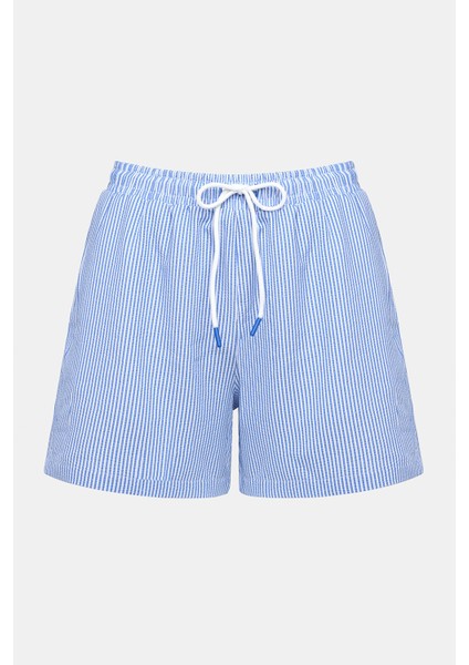 Erkek Mavi Stripe Deniz Şortu