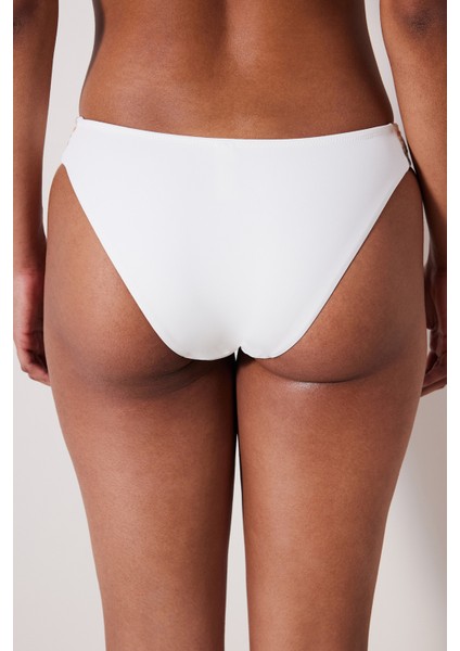 Opal Side Işlemeli Kırık Beyaz Bikini Altı fiyatları
