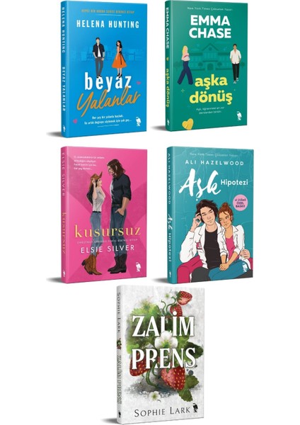 Beyaz Yalanlar - Aşka Dönüş - Kusursuz - Aşk Hipotezi - Zalim Prens - 5 Kitap