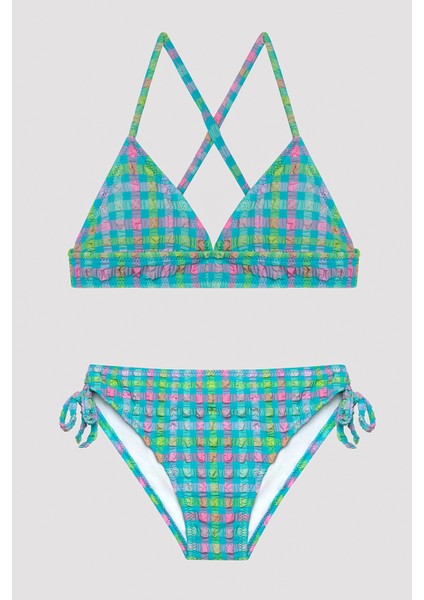Genç Kız Nancy Triangle Üçgen Çok Renkli Bikini Takımı