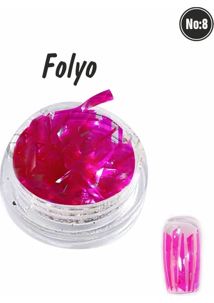 Tırnak Süsleme Folyo Parçaları Nail Art Tırnak Süsleme Şeritleri