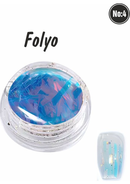 Tırnak Süsleme Folyo Parçaları Nail Art Tırnak Süsleme Şeritleri