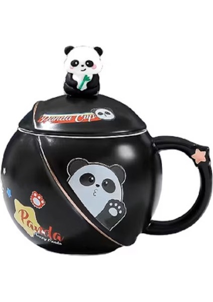 Kapaklı Panda Temalı Kupa Bardak