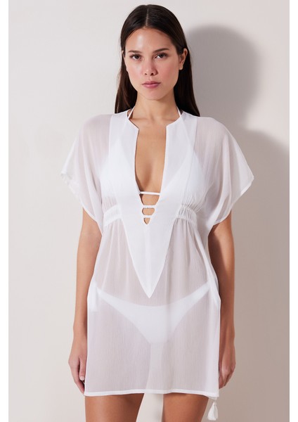 Basic Beyaz Kaftan