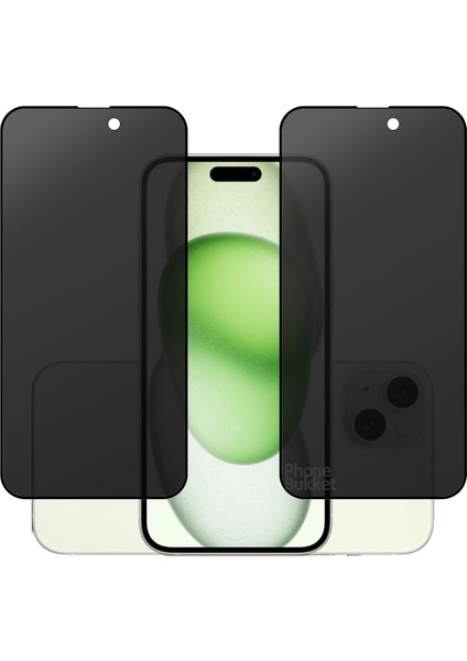 iPhone15 Plus Gizli Hayalet Cam Ekran Koruyucu 2'li Paket