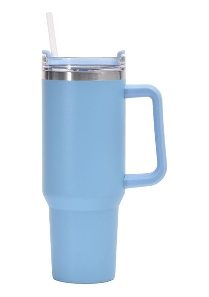 40 Oz Saplı Pipetli Bardak 304 Paslanmaz Çelik Termos Bardak Taşınabilir Araba Bardağı (Yurt Dışından)