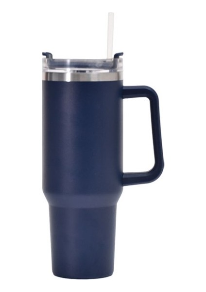 40 Oz Saplı Pipetli Bardak 304 Paslanmaz Çelik Termos Bardak Taşınabilir Araba Bardağı (Yurt Dışından)