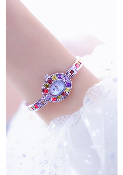 Moda Küçük Narin Izle Kadın Su Geçirmez Bayanlar Izle Gökkuşağı Elmas Yüksek Değerli Kol Saati Kız Öğrenci Izle Kuvars Izle Hediye (Yurt Dışından) modelleri