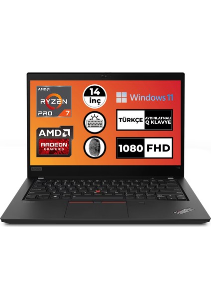 T14 G2 Amd Ryzen 7 Pro 5850U 48GB 2tb SSD 14" W11P Taşınabilir Bilgisayar 20XLS3FUTX029