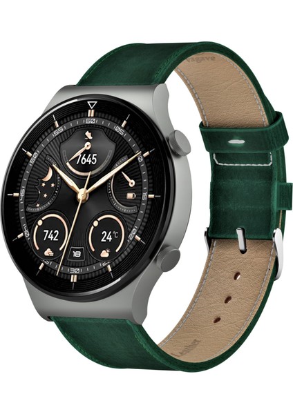 Xiaomi Mi Watch Color Hakiki Deri Kordon 22mm Xiaomi Saat Kayışı Yeşil Akıllı Saat Kordonu