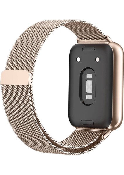 Samsung Galaxy Fit 3 Uyumlu Metal Hasır Kordon Güçlü Mıknatıs