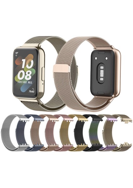 Samsung Galaxy Fit 3 Uyumlu Metal Hasır Kordon Güçlü Mıknatıs modelleri