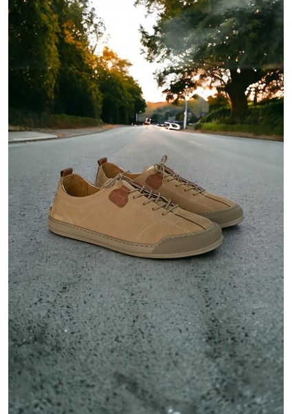 Deri Esnek Günlük Erkek Yürüyüş Sneaker Ayakkabı