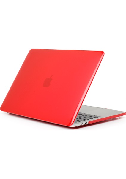 Ön ve Arka Şeffaf Pc Sert Kılıf MacBook Air 13,3 Inç Retina Ekran A2337 M1 (2020)/AIR 13,3 Inç Retina Ekran A2179 (2020)/AIR 13,3 Inç (2019) (2018) A1932-KIRMIZI (Yurt Dışından)