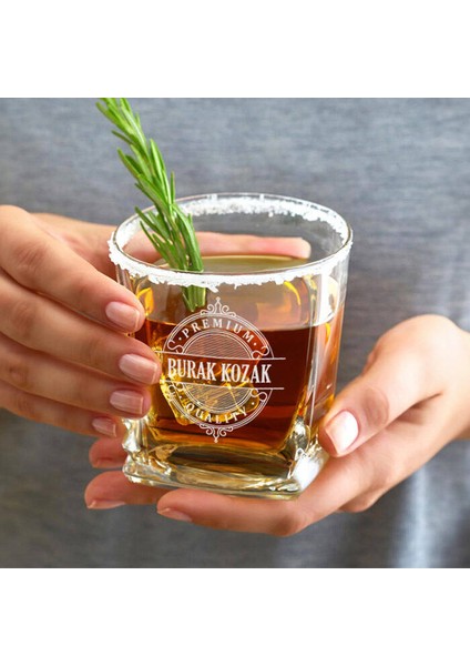 Kişiye Özel Kaliteli Isimli Elegan Viski Bardağı