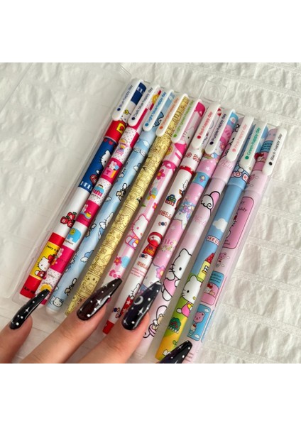 Hello Kitty Jel Renkli Tükenmez Kalem Seti 10'lu modelleri