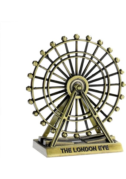 Keyfim Shop Vintage Metal İngiltere London Eye Biblo Antik Bronz 15 cm