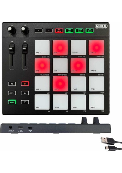 Referans Paket 4 Maxword Monitör Ses Kartı Cx1 Mikrofon Pad Controller Stüdyo Ekipmanları Seti