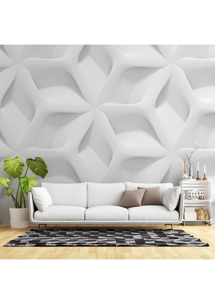 3 Boyutlu Beyaz Kabartma Görünümlü