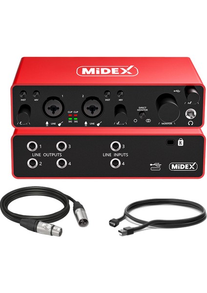 Referans Paket 6 Maxword Monitör Ses Kartı Cx1 Mikrofon Pad Controller Midi Klavye Stüdyo Ekipmanları Seti