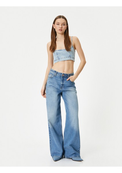 Kot Büstiyer Ince Askılı Slim Fit Kare Yaka fiyatları