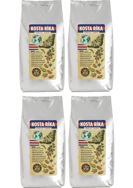 Yöresel Kosta Rika Çekirdek Filtre Kahve 4 x 1000 gr