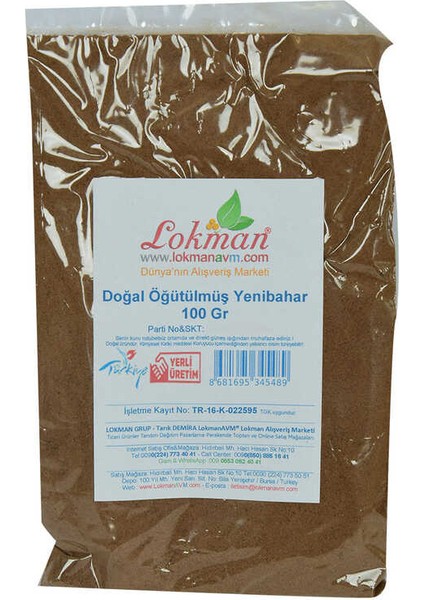 LISINYA214 Yenibahar Öğütülmüş Doğal 100 gr Paket Alithestereo