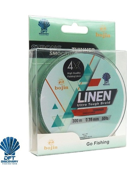 Bojin 4x Linen Ip Misina 0.35 mm 300 M Yeşil