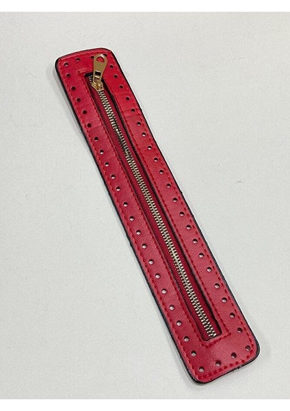 Derili Fermuar / Çanta Fermuarı / Kalın Deri Kapak Fermuar 30 cm