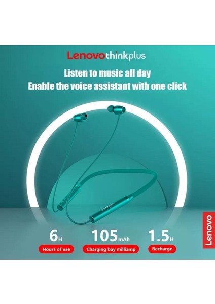 Thinkplus HE05X Iı Manyetik Kablosuz Bluetooth 5.0 Kulaklık Siyah