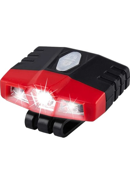 Kırmızı Ultra Parlak Mini Şarj Edilebilir Kafa Lambası LED Klipsli Kapak Işık Su Geçirmez Şapka Işık El Feneri Far Balıkçılık Kampı Için (Yurt Dışından)