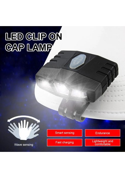 Kırmızı Ultra Parlak Mini Şarj Edilebilir Kafa Lambası LED Klipsli Kapak Işık Su Geçirmez Şapka Işık El Feneri Far Balıkçılık Kampı Için (Yurt Dışından) fiyatları