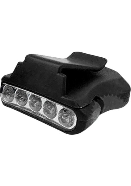 A 5 LED Far Kep Lambası 90 Derece Dönebilen Klipsli Şapka Torch Işık Açık Kamp Yürüyüş Balıkçılık Kafa Fener Lambası (Yurt Dışından)